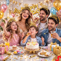 Gold Happy Birthday Crown Headband