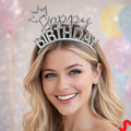 Gold Happy Birthday Crown Headband