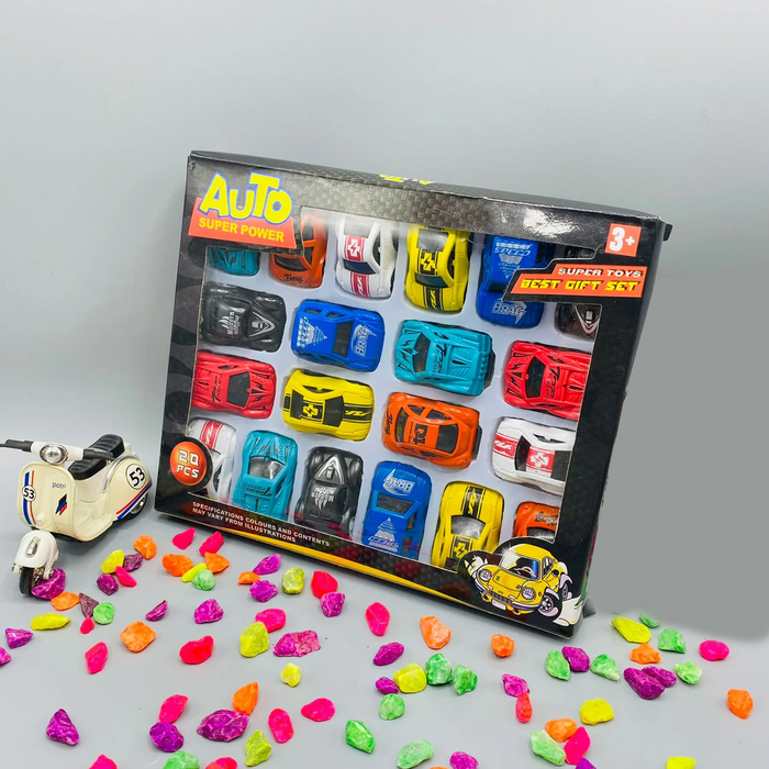 Auto Super Power 20-Piece Mini Car Gift Set
