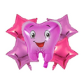 Pink Tooth Star Balloon Bouquet