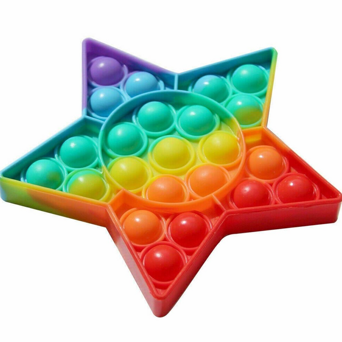 Rainbow Star Pop It Fidget Toy