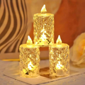 Crystal LED Flameless Candles Set of 2