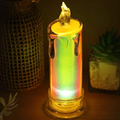 Rainbow Color LED Drip Candles Set of 2