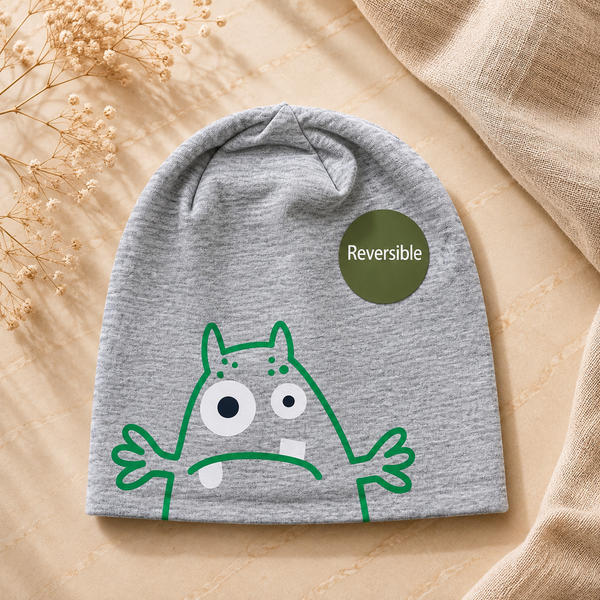 Reversible Monster Baby Cap