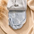 Baby Bibs 2-Pack – Soft Blue Striped Feeding Bibs for Babies