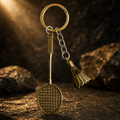 Badminton Racket and Shuttlecock Metal Keychain
