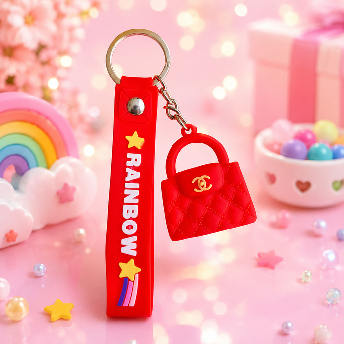 Rainbow Handbag Keychain