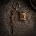 PUBG Assault Rifle and Fuel Canister Metal Keychain