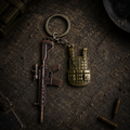 PUBG Assault Rifle and Armor Vest Metal Keychain