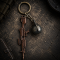 PUBG Assault Rifle and Grenade Metal Keychain