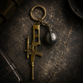 PUBG Assault Rifle and Grenade Metal Keychain