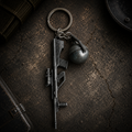 PUBG Assault Rifle and Grenade Metal Keychain