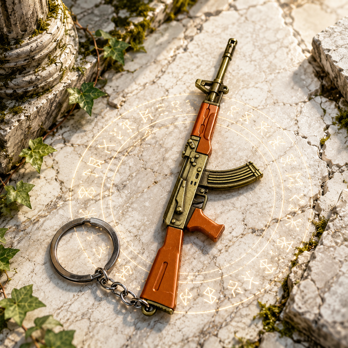 PUBG AKM Assault Rifle Metal Keychain