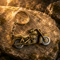Rotating Wheels Motorcycle Metal Keychain