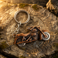 Rotating Wheels Motorcycle Metal Keychain