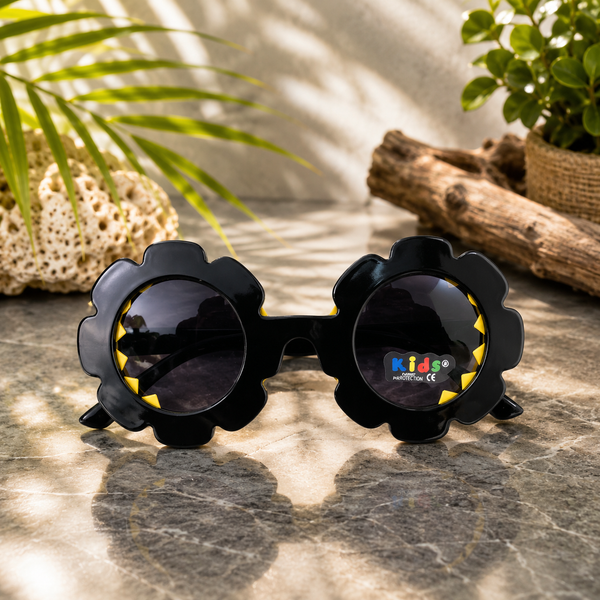 Black Flower Kids Sunglasses