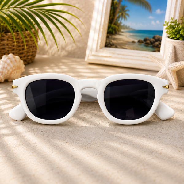 White Classic Kids Sunglasses