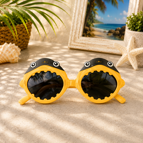 Yellow Shark Kids Sunglasses