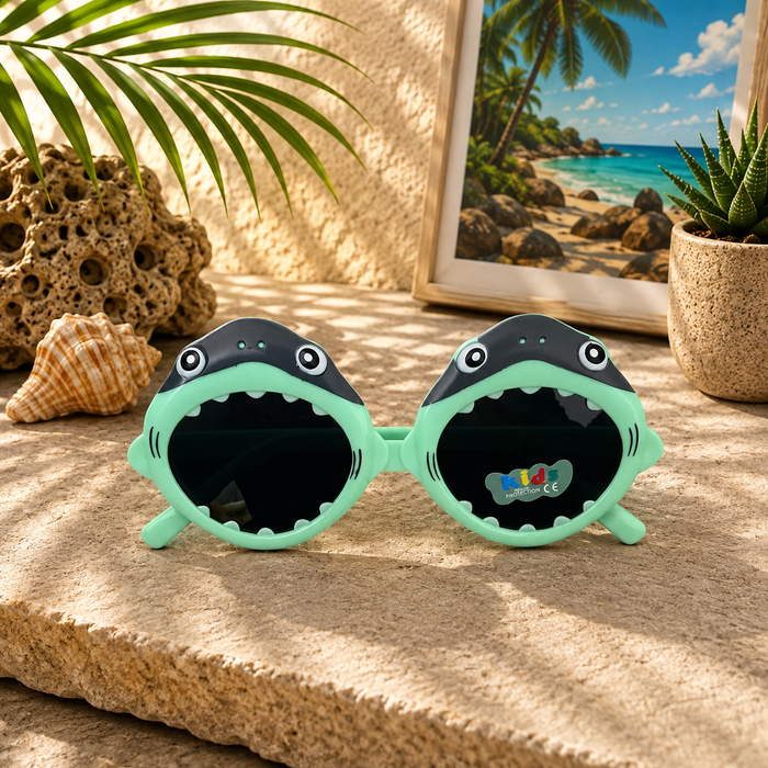 Mint Shark Kids Sunglasses