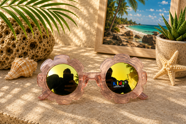 Rose Flower Mirrored Kids Sunglasses