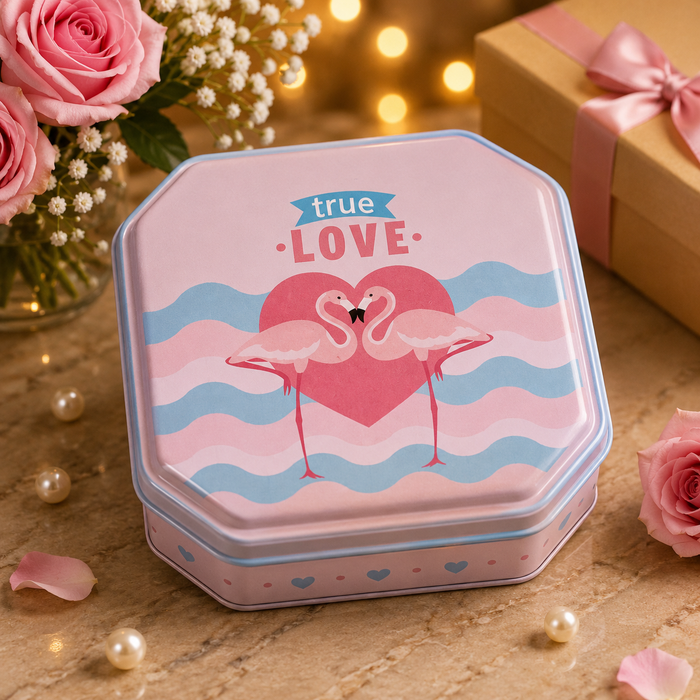 True Love Flamingo Heart Gift Box