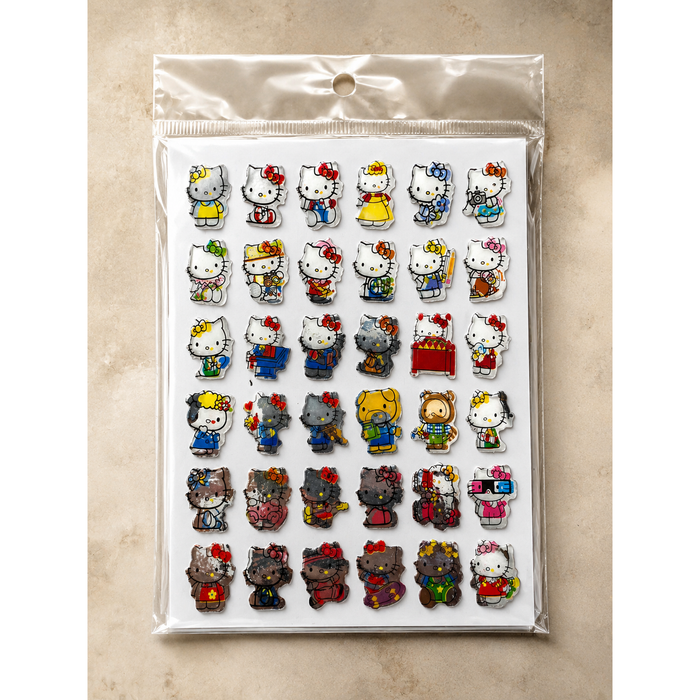 Hello Kitty Mega Glitter Sticker Sheet (5 Pcs)