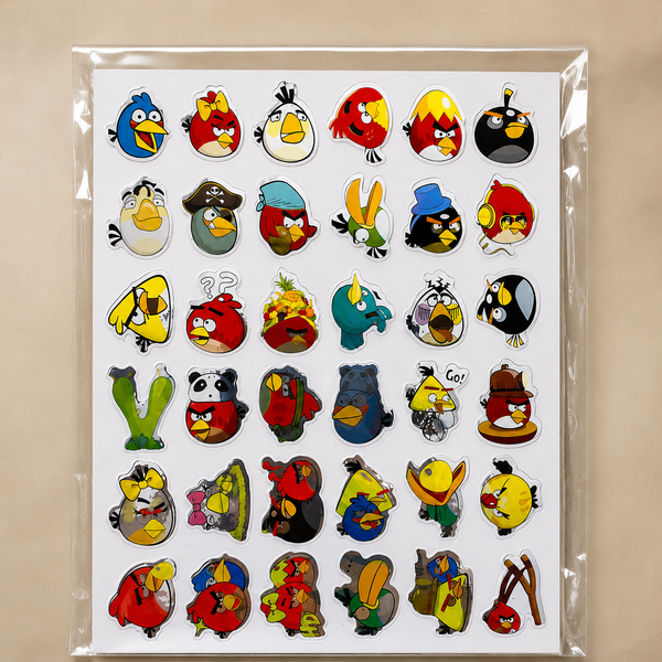 Angry Birds Character Sticker Sheet (5 Pcs)