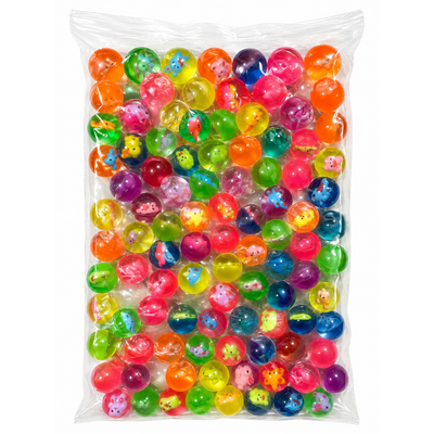 Animal Print Crystal Bouncy Balls Bag (5 Pcs)