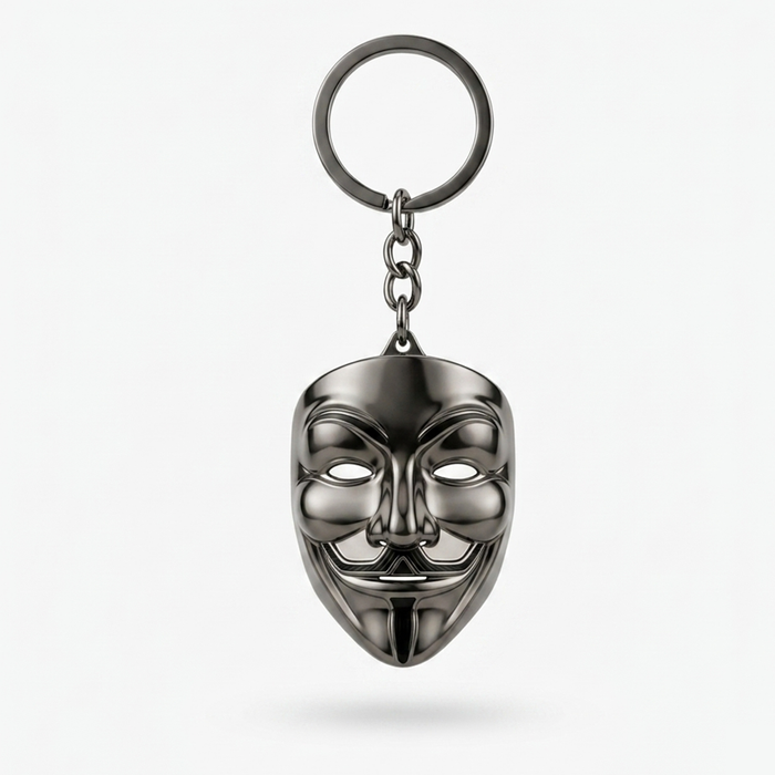 Anonymous Mask Metal Keychain