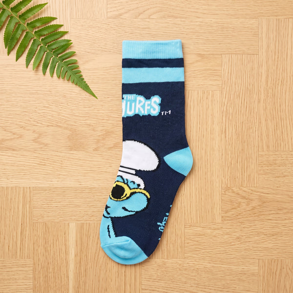 Blue Cartoon Character Socks