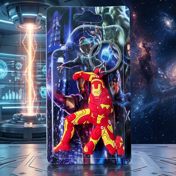 Iron Man Action Pose Superhero Keychain