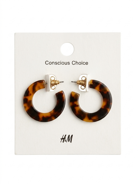 Tortoise Shell Hoop Earrings