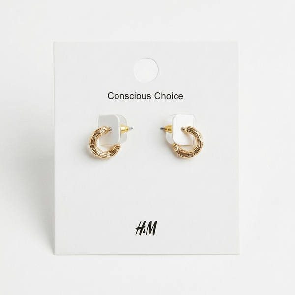 Gold Textured Mini Hoop Earrings