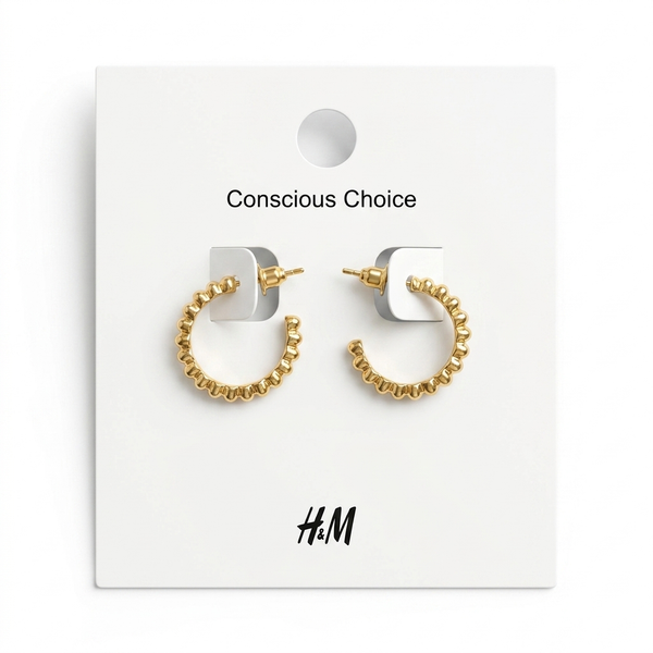 Gold Scalloped Hoop Earrings