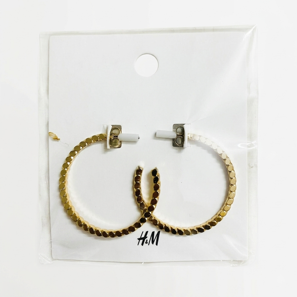 Gold Large Coin Hoop Earrings