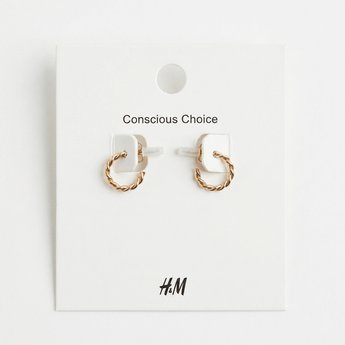 Gold Twisted Mini Hoop Earrings