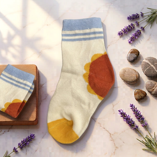 Sunflower Print Socks
