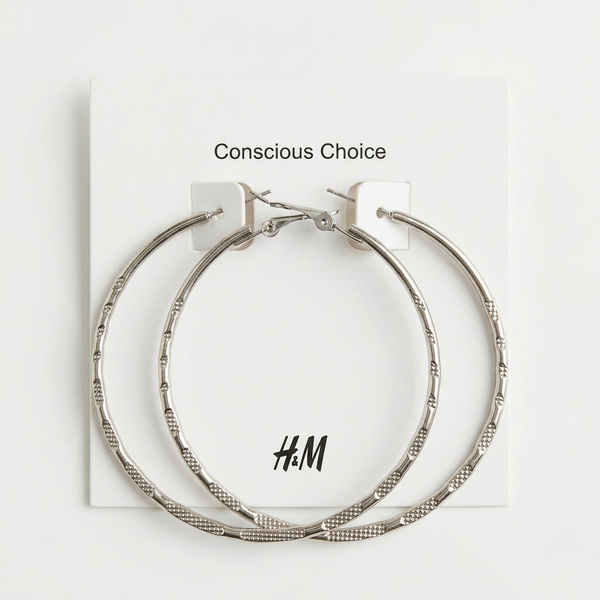 Silver Large Hoop Earrings