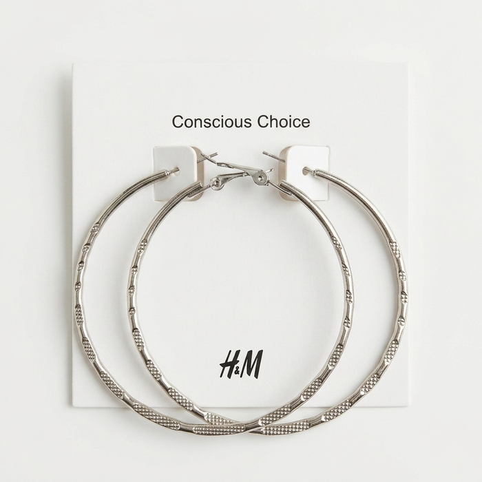 Silver Large Hoop Earrings