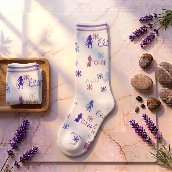 Winter Cartoon Print Socks