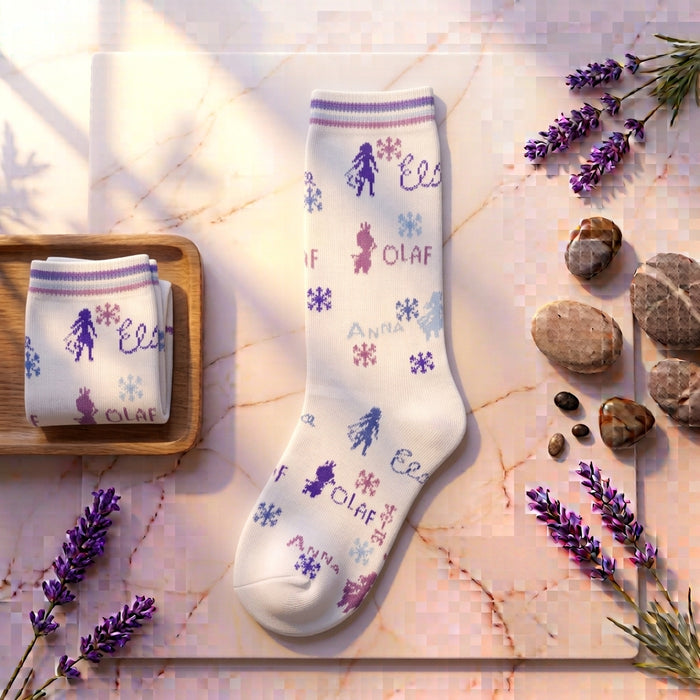 Winter Cartoon Print Socks