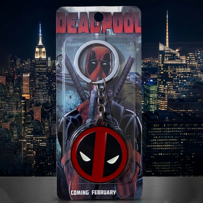 Deadpool Logo Metal Keychain