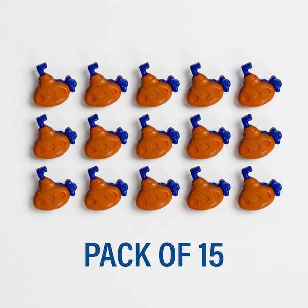 Submarine Shape Buttons Pack of 15