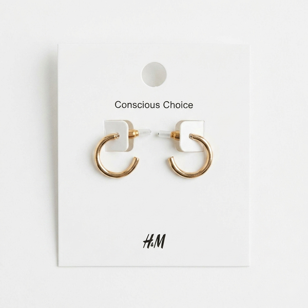 Gold Mini Tube Hoop Earrings