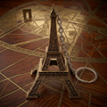 Eiffel Tower Metal Keychain