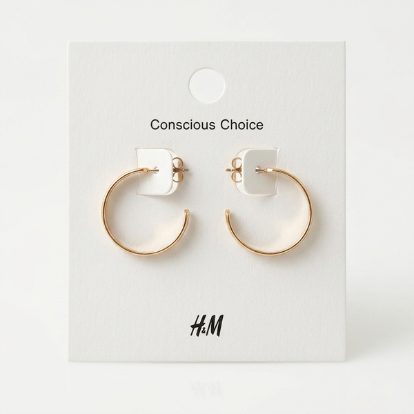 Gold Flat Open Hoop Earrings