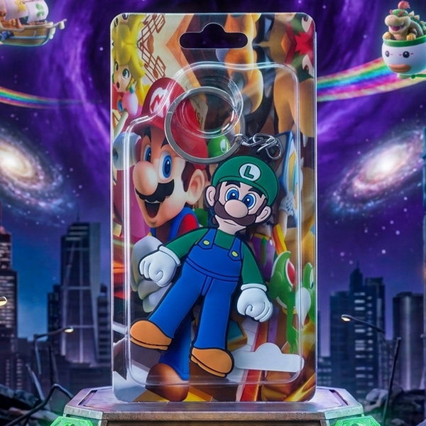 Super Mario Luigi Figure Keychain