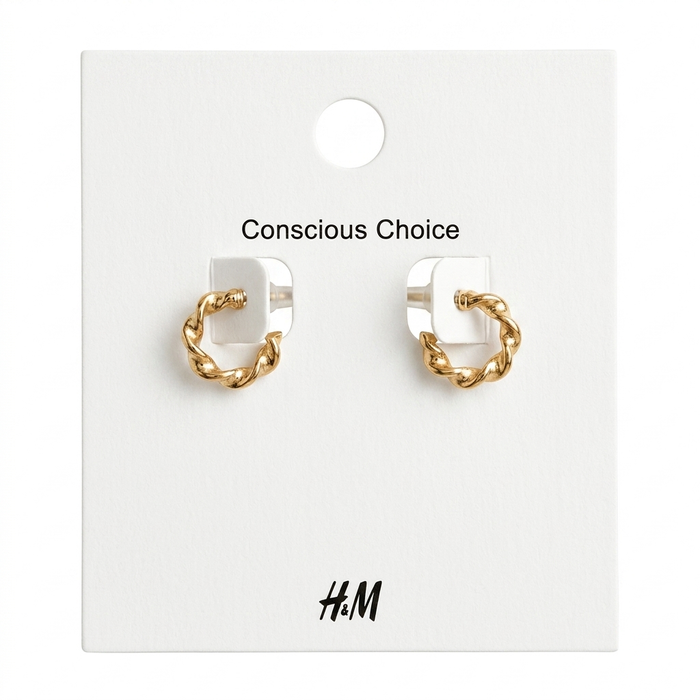 Gold Twisted Mini Huggie Earrings