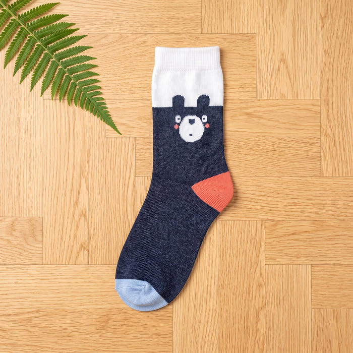 Bear Face Print Socks