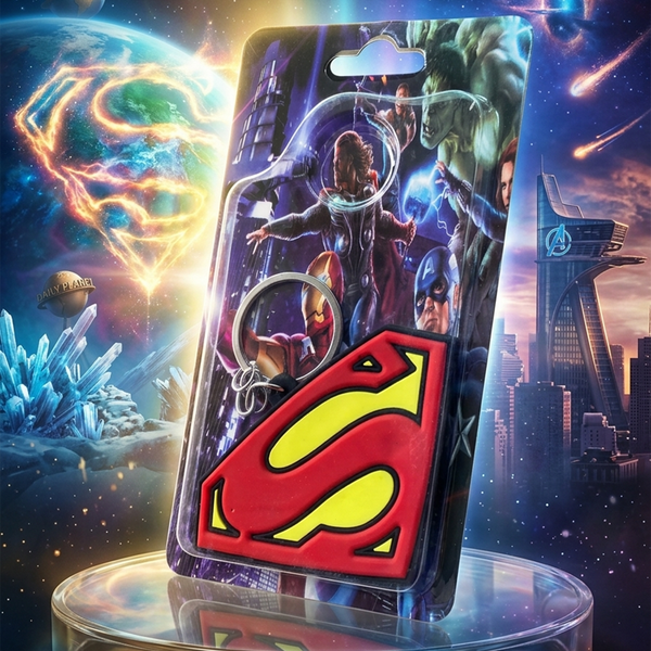 Superman 'S' Shield Logo Keychain